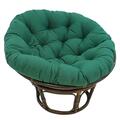 International Caravan 42 in. Rattan Papasan Chair with Solid Twill Cushion, Forest Green 3312-TW-FG